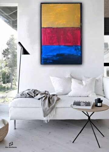 Rothko style Original Abstract Oil Painting On Canvas 76x52cm Seaside Colour II