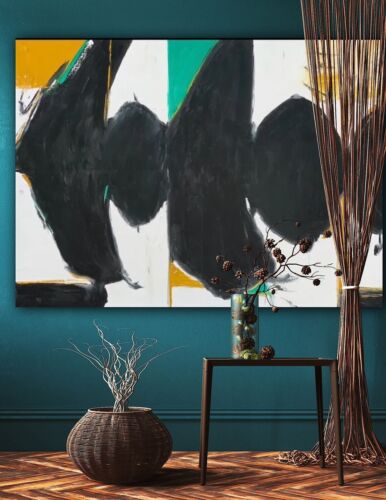 Robert Motherwell Abstract Oil Painting On Canvas 100X76cm Elegy To Spanish Tate study