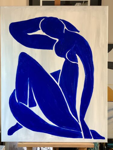 Abstract Oil Painting On Canvas Size 92 X 72cm Blue Nude II Henri Matisse Tate