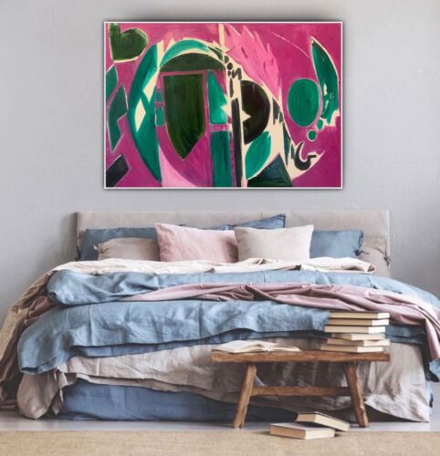 Lee Krasner Abstract Oil Painting On Canvas Size 84X 61cm ‘Palingenesis’ In Oka study