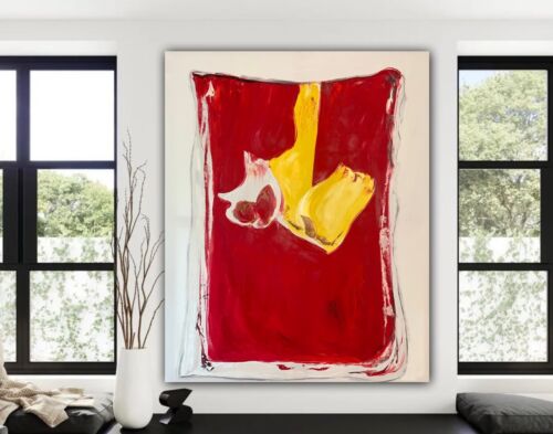 Richter Style Original Abstract Oil Painting On Canvas 100x80cm Love Art Life