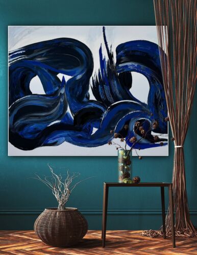 Richter Original Abstract Oil Painting On Canvas 120x100x4cm Seaside Escape I