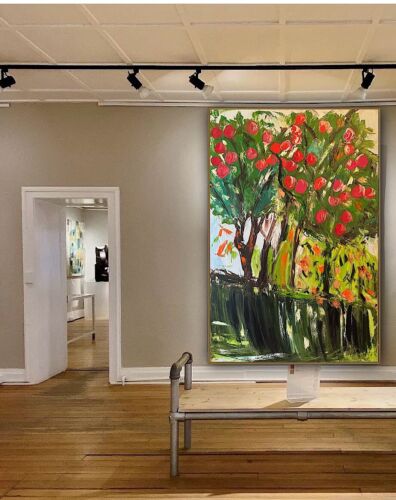 Richter Style Original Abstract Oil Painting On Canvas 150x100cm ‘Apple Trees’ floral