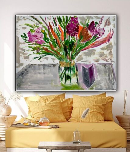 Matisse Style Original Abstract Oil Painting On Canvas 80x60cm Summer Bouquet flowers