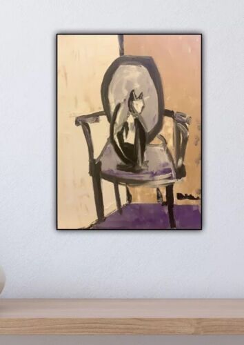 Abstract Style Cat On A Chair Oil Painting On Canvas 30X40cm Vogue