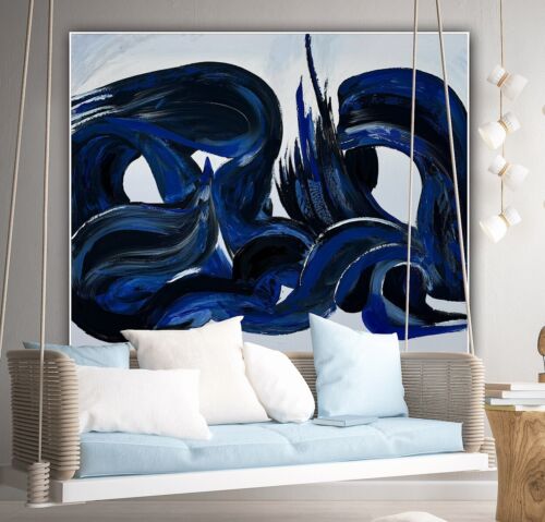 Richter Original Abstract Oil Painting On Canvas 120x100x4cm Seaside Escape I