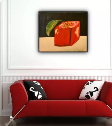 Original Large Oil Painting On 1.5mm Canvas , 50cm X60cm Abstract ‘Flower’ Ready