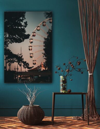 Large Abstract limited print On 81 x 55cm canvas London Eye Night Free postage