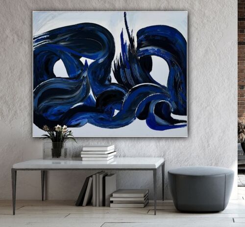 Richter Original Abstract Oil Painting On Canvas 120x100x4cm Seaside Escape I