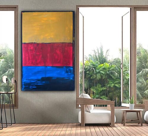 Rothko style Original Abstract Oil Painting On Canvas 76x52cm Seaside Colour II