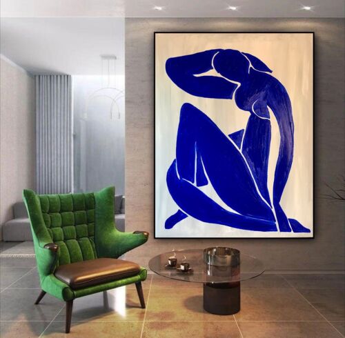 Abstract Oil Painting On Canvas Size 92 X 72cm Blue Nude II Henri Matisse Tate