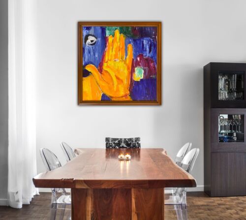 Framed Rare Paul Gauguin Portraits Scene 5 Original Abstract Painting 56X56cm study