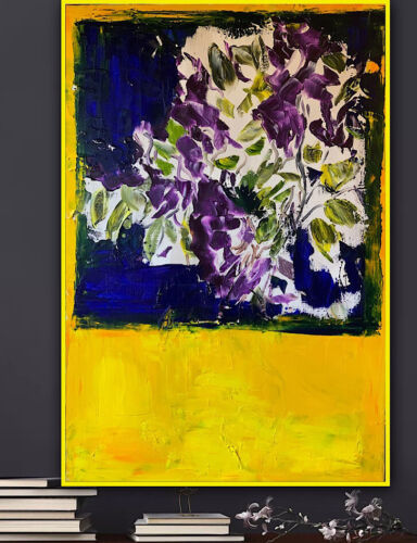 Rothko style Abstract Impressionist Original Oil Painting 90X60cm Window Blossom