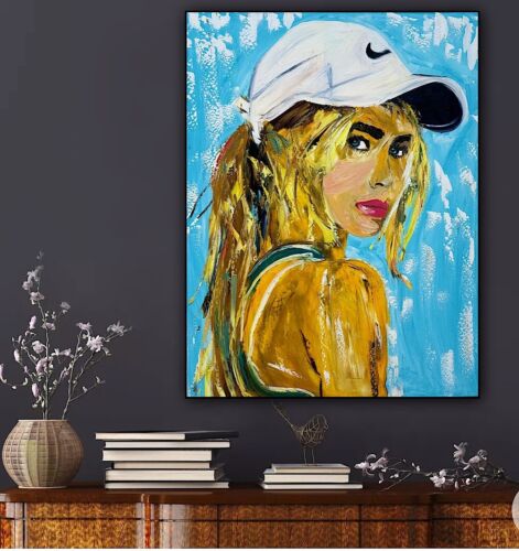 Oka Contemporary Abstract Original Oil Painting On 90x70cm Canvas Dream Girl portrait