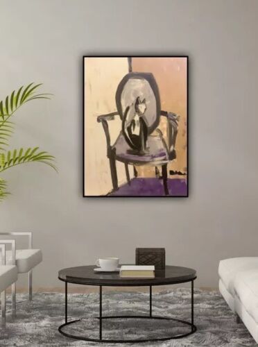 Abstract Style Cat On A Chair Oil Painting On Canvas 30X40cm Vogue