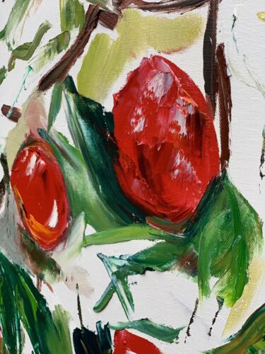 Richter Impressionist Style Original Oil Painting 76x60xm Apples In Bloom II Oka floral