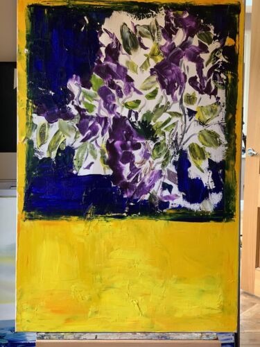 Rothko style Abstract Impressionist Original Oil Painting 90X60cm Window Blossom