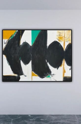 Robert Motherwell Abstract Oil Painting On Canvas 100X76cm Elegy To Spanish Tate study