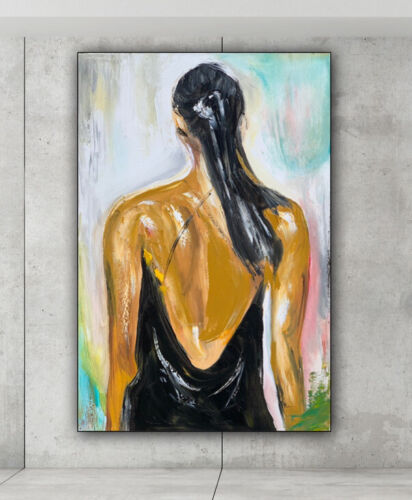 Richter Style Abstract Original Oil Painting On Canvas 50x76cm Horse racing day