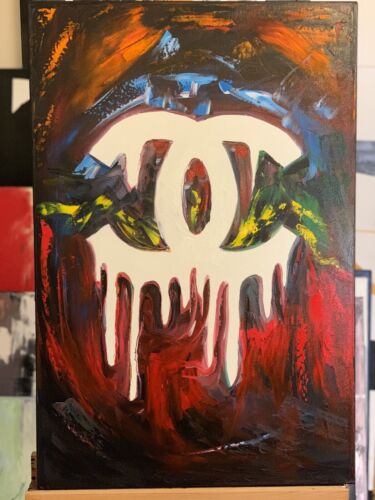 Richter Style Original Abstract Oil Painting On Canvas 76x50cm Luxury Affair
