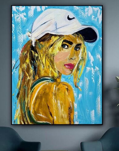 Oka Contemporary Abstract Original Oil Painting On 90x70cm Canvas Dream Girl portrait