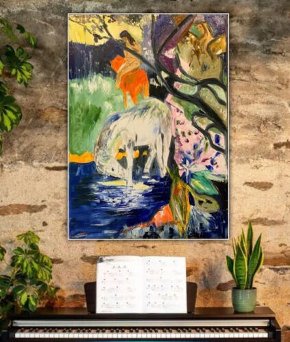 Paul Gauguin Impressionist Style Oil Painting On Canvas 84X60cm White Horse 1899 study