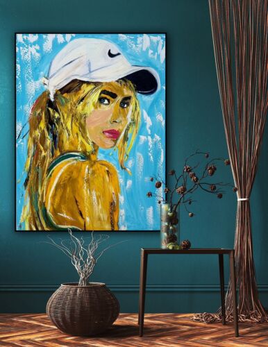 Oka Contemporary Abstract Original Oil Painting On 90x70cm Canvas Dream Girl portrait