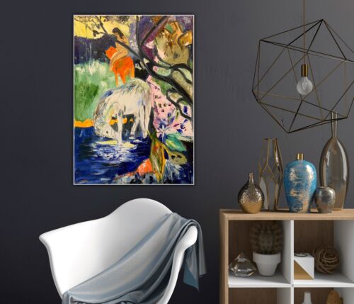 Paul Gauguin Impressionist Style Oil Painting On Canvas 84X60cm White Horse 1899 study