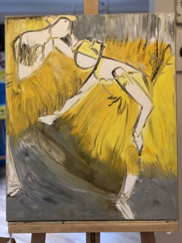 Edgar Degas Style Abstract Oil Painting On Canvas 50x60cm ‘Dancers On The Pole’ music