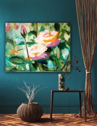 Igor Saharov’s study of Roses Original abstract Oil Painting On Canvas 60x46cm