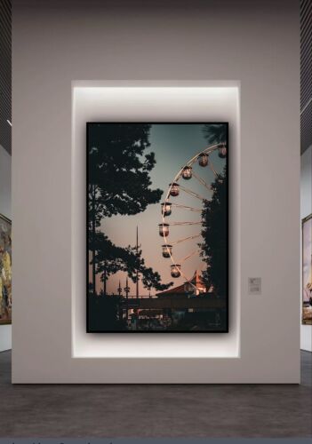 Large Abstract limited print On 81 x 55cm canvas London Eye Night Free postage
