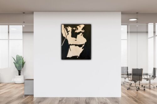 Abstract Original Oil Painting On Canvas 60X 50 Cm Large Freddie MercUry Queen