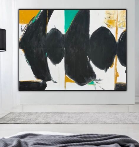 Robert Motherwell Abstract Oil Painting On Canvas 100X76cm Elegy To Spanish Tate study