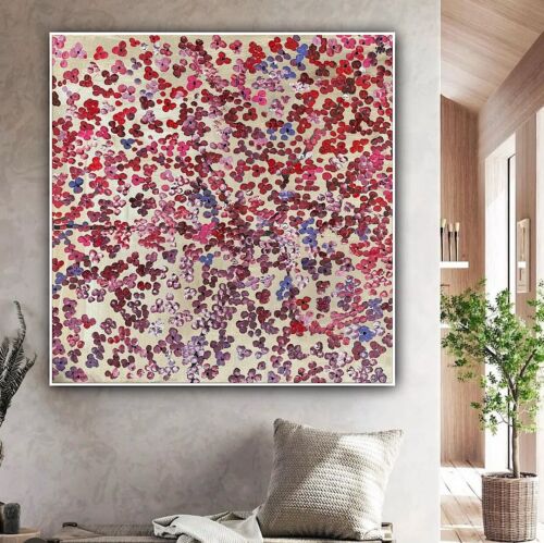 Van Gogh style Original Abstract Oil Painting On Canvas 77 X 77cm Cherry Blossom