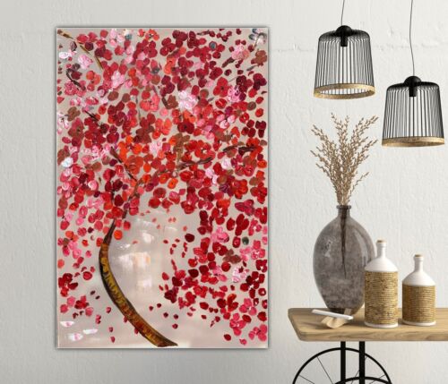 Van Gogh style Cherry blossom Original Abstract Oil Painting On Canvas 76x50cm