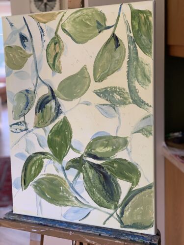 Impressionist Style Original Oil painting On Canvas 62x45cm Botanical Spring Oka floral
