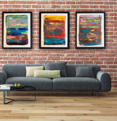 Rothko Style Original Oil painting On Canvas 50x40cm Botanical in Oka Painting 1