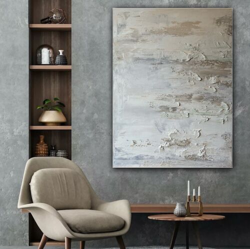 Richter StyLe Abstract Original Oil Painting On Canvas 80x60cm Textured Dessert