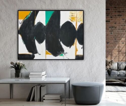Robert Motherwell Abstract Oil Painting On Canvas 100X76cm Elegy To Spanish Tate study