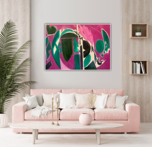 Lee Krasner Abstract Oil Painting On Canvas Size 84X 61cm ‘Palingenesis’ In Oka study
