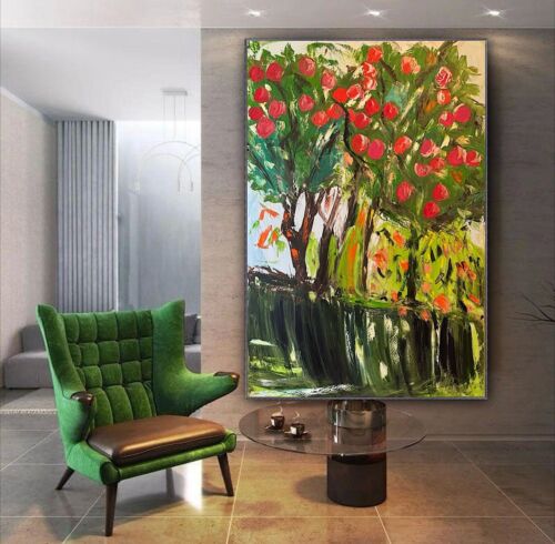 Richter Style Original Abstract Oil Painting On Canvas 150x100cm ‘Apple Trees’ floral