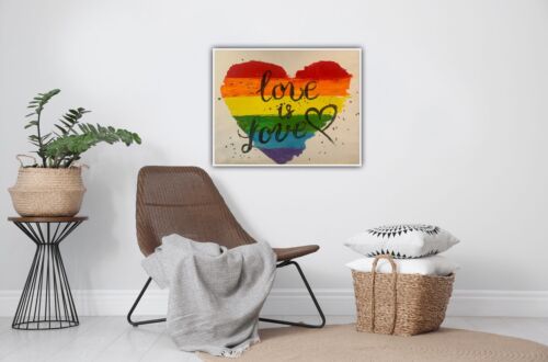 Richter Style Oil Painting On Canvas 50x40cm LGBT Pride Month Love Is Love