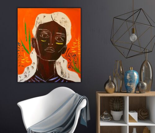 Gauguin Famous Abstract Oil Painting On 1.8cm Canvas 50x60cm African Woman Art portrait