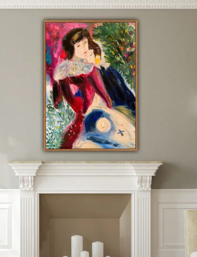 Marc Chagall Impressionist Style Oil Painting On Canvas 50x70cm ‘Les Amoureux’ study