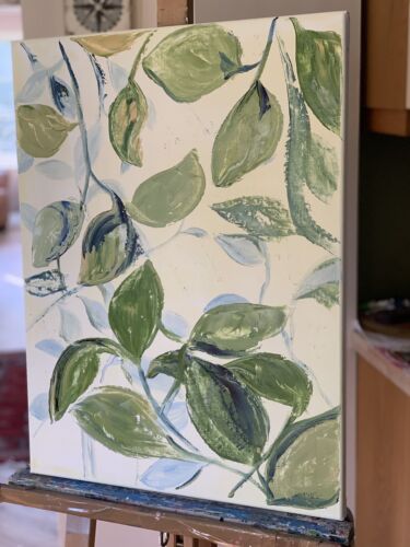 Impressionist Style Original Oil painting On Canvas 62x45cm Botanical Spring Oka floral