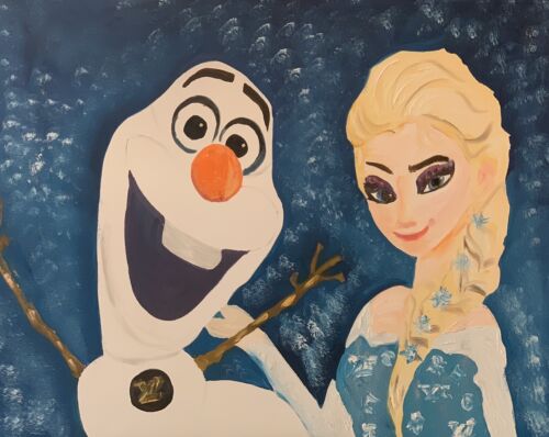 Customised Oil Painting On Linen Canvas Children’s Favourite Characters, Disney, animal
