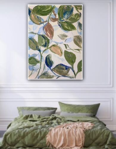 Impressionist Style Original Oil painting On Canvas 62x45cm Botanical Spring Oka floral