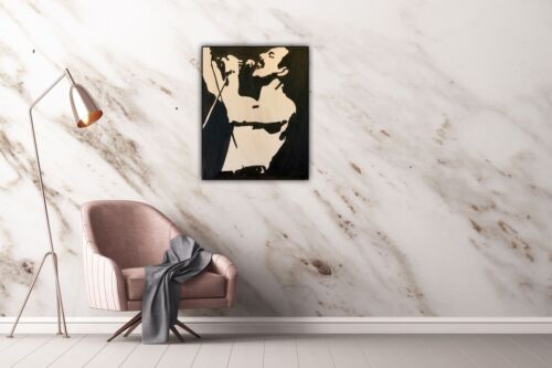 Abstract Original Oil Painting On Canvas 60X 50 Cm Large Freddie MercUry Queen