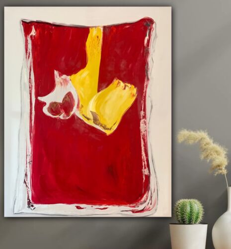 Richter Style Original  Abstract Oil Painting On Canvas 100x80cm Love Art Life