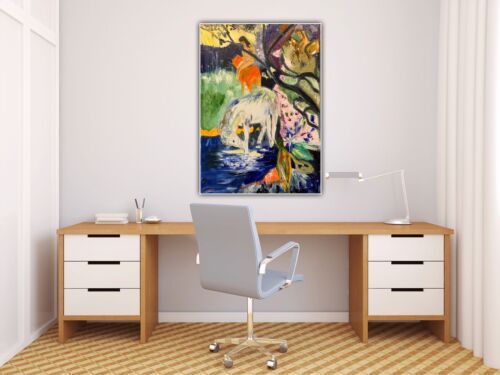 Paul Gauguin Impressionist Style Oil Painting On Canvas 84X60cm White Horse 1899 study